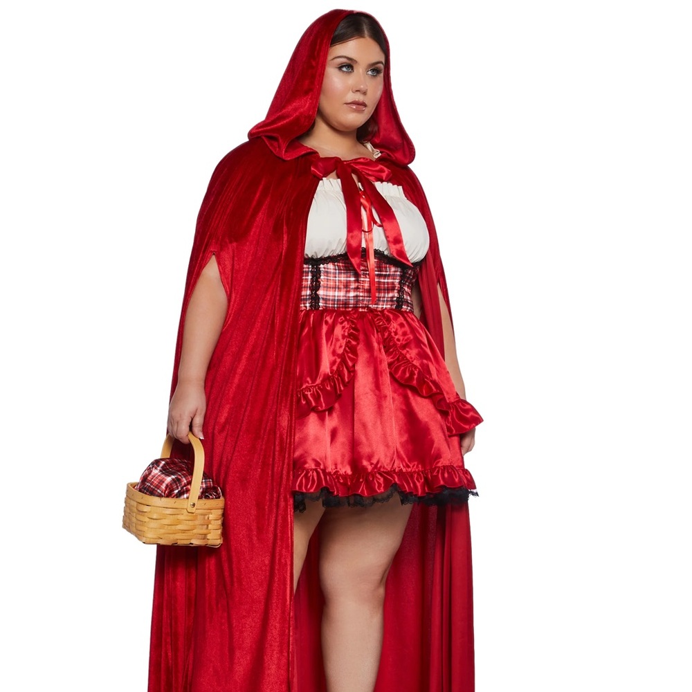 Plus 3 Piece Little Red Riding Costume